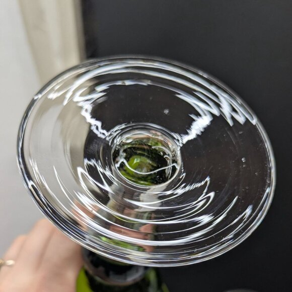 Artland Green Bubble Glass Wine Water Goblet With Clear Sturdy Base - Picture 11 of 11